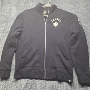 Hudson's Bay Team Canada Olympics Full Zip Jacket Men's Large Black